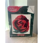 Vintage J p Coats Red Rose Latch Hook Rug Kit 27 x30  Sealed Diy Craft