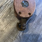 Antique Wood And Iron Vintage Ship s Rigging Block Pulley Early 1900s Star Logo