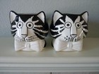 Vintage B Kliban Ceramic Cat Shaped Mugs Set Of  4  Sigma Tastesetter Signed