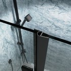 34-35 38  Matte Black Bi-fold Semi-frameless Shower Door 72  H