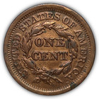 1852 Braided Hair Large Cent Almost Uncirculated Au Coin  Cleaning  26459