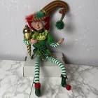 Vintage Elf Christmas Ornament 21    Doll Posable Pixie Shelf Sitter Whimsical