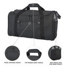 Travel Duffel Bag 20  Compact Lightweight Polyester Black Adjustable Strap New