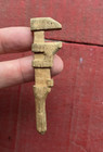 Vintage Folk Art Carved Wood Wrench 1940s Carving