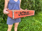 Vtg Nesbitt s Orange Soda Bottle Pop Drink Wood Crate Cedar Rapids Iowa Ia Sign