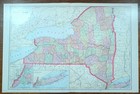 Vintage 1905 New York Map 22 x14  Old Antique Original New Rochelle Mount Vernon