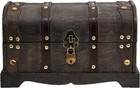 Handmade Wooden Treasure Chest With Lock - Vintage Pirate Storage Box 12 2x7 1