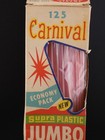 Vintage Carnival Supra Plastic Jumbo King Size Straws In Original Box