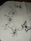 Vintage Tri-chem liquid Lace Trim Dresser Scarf butterflies   Unused  blutote  