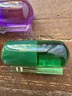 Vintage Lucite Pills 8mg Set Of 3 Green Purple Orange Rare Estate Find