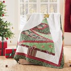 Holiday Style 100  Cotton Patchwork Throw Quilt - Christmas Tree