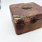 Antique Victorian Leatherette Covered Dresser   Vanity Box 1880