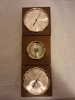     vintage German Weather Station Set Of 3 Wooden Wall Compass Thermometer Hygrom
