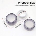 20 Pack Clear Contact Lens Case 5 Colors Leak-proof Bulk Contact Cases Contac