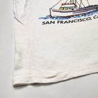 Vintage 70s San Francisco Ruffle Sleeve Crop Top Fishermans Wharf Tee Youth 16