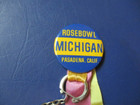 Vintage University Of Michigan Football Rose Bowl Pin Back  Ribbon Pasadena