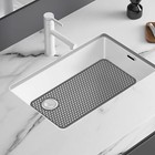 Kitchen Sink Mat Dish Drainer Cup Glass Scratch Protector Anti Slip Clear Pebble