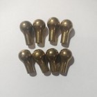 8 Authentic 1in X 1 2in Mcm Mid-century Modern Solid Brass Drawer Pulls Knobs