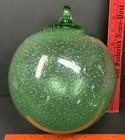 Antique Maritime Green Glass Fishing Float Buoy Ball Hand Blown 20cm 8  Japan