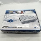 Pyle Plmra400 400 Watt 4 Channel Waterproof Marine Boat Audio Amplifier  White