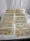 Lot Of  12 Vtg  Craftaid Billfold Leather Carving Templates Letters Bike Deer