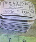 Original Vintage Lot 100 Dalton Theatre 10c Tickets Dalton Massachusetts