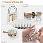 34 X Lock Picking Kit Tubular Training Multifunction Tool Set For Locksmith