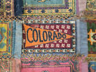 99 Pc Antique 1910 s Tobacco Felt Flannel Carpet Rug Stitched Patchwork Quilt