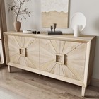 60   Farmhouse Credenza Tv Stand - Rustic Wood Storage Cabinet