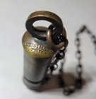 Antique Horstmann Military Whistle With Original Chain Signed Philadelphia