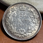 Canada 1872-h Victoria 25 Cents Nice Details Cleaned