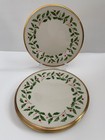 Lenox Holiday Salad Dessert Plates 8    Set Of 4 Christmas Holly Berry