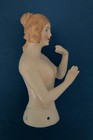 Vintage Porcelain Victorian Lady Half Doll Pin Cushion Topper 4    Tall
