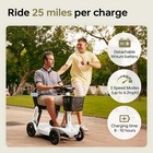 Paiseec Mobility Scooter Seniors 25 Miles   6 Mph Max  300lbs Loading - White