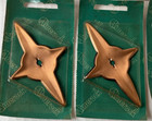 Vintage Mid Century Amerock Starburst Cabinet Pull Backplates Satin Copper  7 