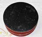 Chinese Cinnabar Red Lacquer Carved Flowers Round Trinket Box Asian Art