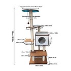 63in Large Cat Tree Tower For Indoor Cats Condo Scratching Post Pet Play House