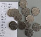1922-1936 Canada 5 Cent Assorted 13 Coin Lot 5c Canadian Circulated Nickel Coins