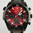 Bulova Marine Star Red Dial Chronograph Men s Quartz Watch 43mm 98b350