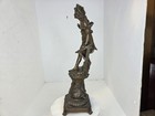 Antique French Art Nouveau Spelter Statue    l     t      Summer Allegory C 1900