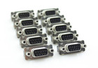 New Qty 10 Amp 5750678-1 Db9 Female Pcb Mount Straight Through Hole D-sub