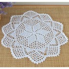 4pc lot 12inch White Vintage Hand Crochet Lace Doilies Round Table Mats Placemat