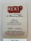 Rent Broadway 10th Anniversary Gala Invitation Apr 24 2006 Original Cast Reunion