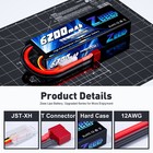 2x Zeee 2s Lipo Battery 6200mah 60c 7 4v T Plug For Rc Car Truck Truggy Hobby