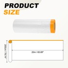 65 6ft X 78 7  Plastic Sofa Couch Cover Furniture Protector With Adhesive Strap