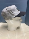 Vtg Moews Seed Hat Embroidered Buck Logo Snap Back Gray   Black K Products 