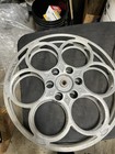 Set Of 2 Vintage Goldberg Bros 15  35mm Cast Aluminum Movie Film 6 Hole Reels