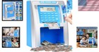 Blue Talking Atm Piggy Bank For Kids  Dual Debit Card  Real Money Savings
