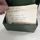 Vintage Metal Recipe Box With Handwritten Recipes Clippings 50 s-80 s