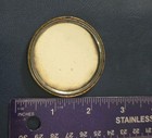 Vintage Metal Pocket Mirror Of Victorian Lady With Red Bow